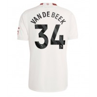 Manchester United Donny van de Beek #34 Tretí futbalový dres 2023-24 Krátky Rukáv